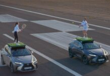 Британские теннисисты установили два мировых рекорда на крыше движущихся автомобилей