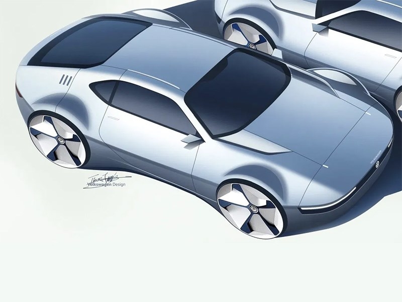 В интернете появились изображения неизвестного ранее концепта электрокара Volkswagen 2017 года