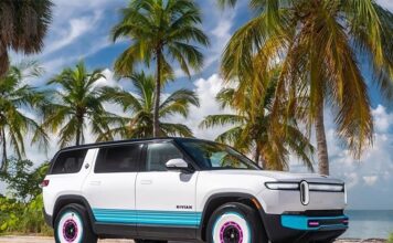 Rivian представил спецверсию кроссовера R1S, выполненную в духе 80-х